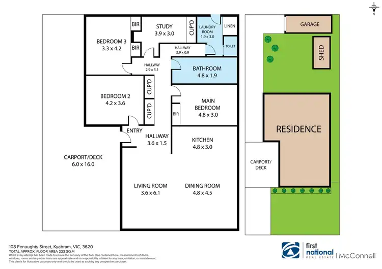 Floorplan of Homely house listing, 108 Fenaughty Street, Kyabram VIC 3620
