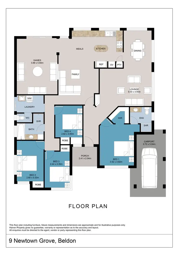 Floorplan of Homely house listing, 9 Newtown Grove, Beldon WA 6027