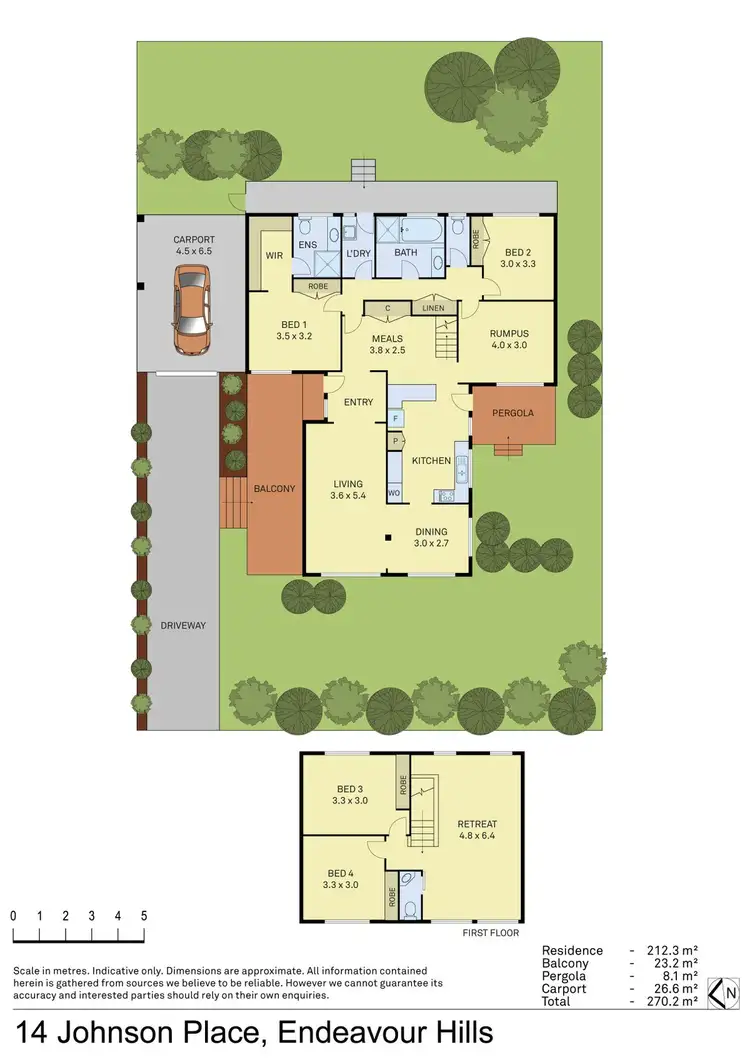 Floorplan of Homely house listing, 14 Johnson Place, Endeavour Hills VIC 3802
