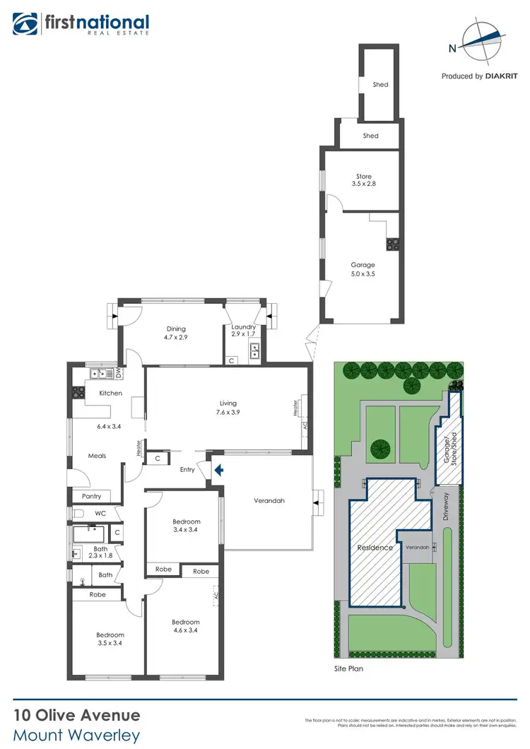 Floorplan of Homely house listing, 10 Olive Avenue, Mount Waverley VIC 3149