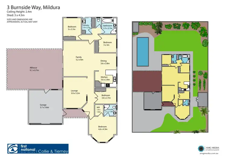 Floorplan of Homely house listing, 3 Burnside Way, Mildura VIC 3500