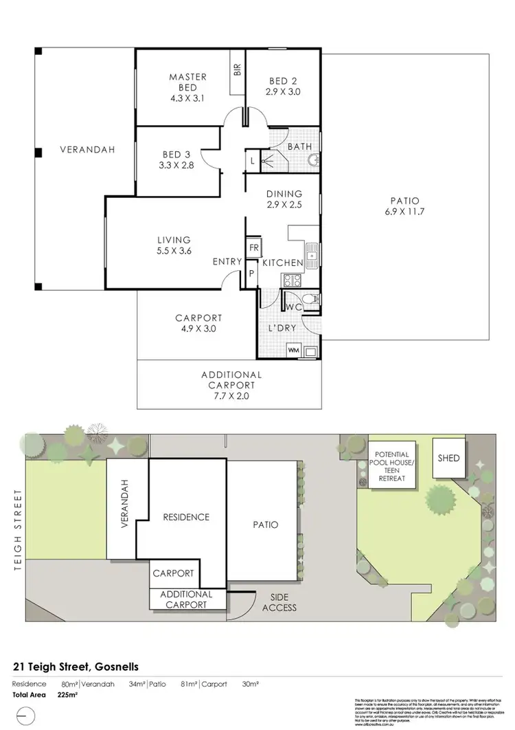 Floorplan of Homely house listing, 21 TEIGH STREET, Gosnells WA 6110