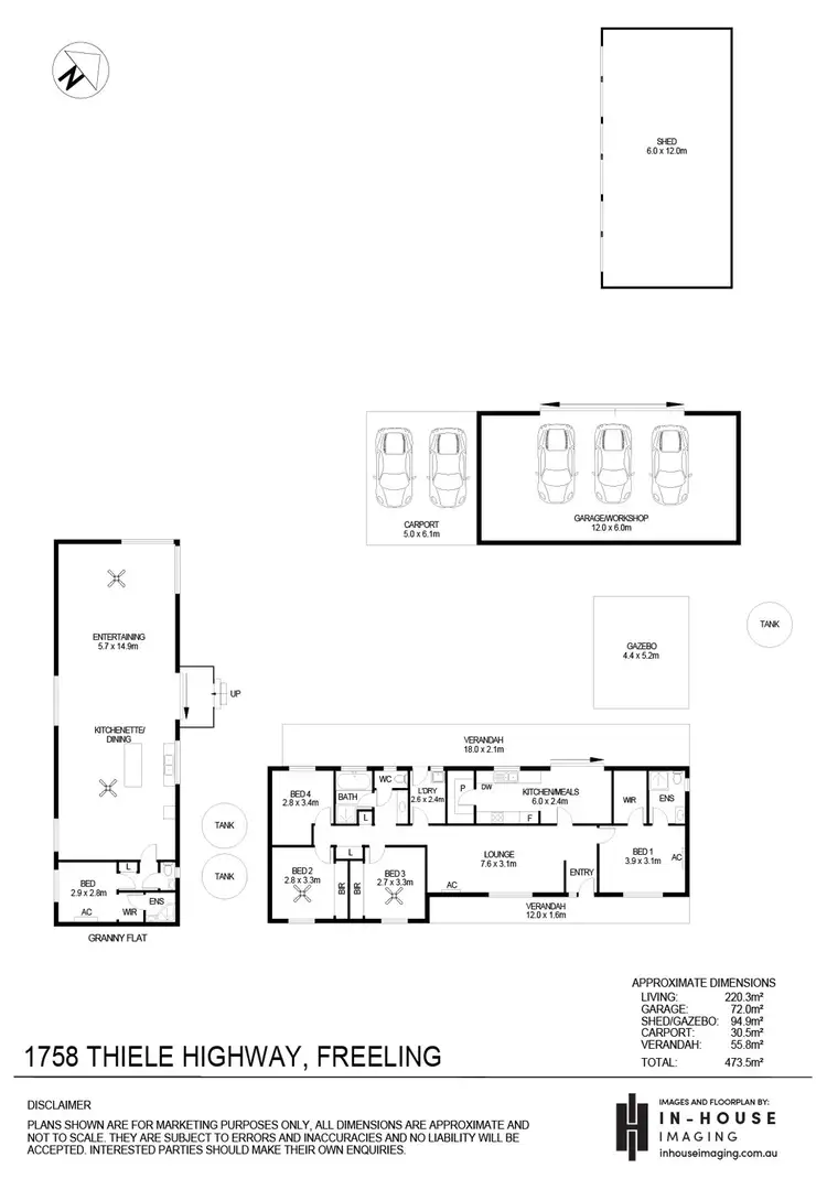 Floorplan of Homely house listing, 1758 Thiele Highway, Freeling SA 5372