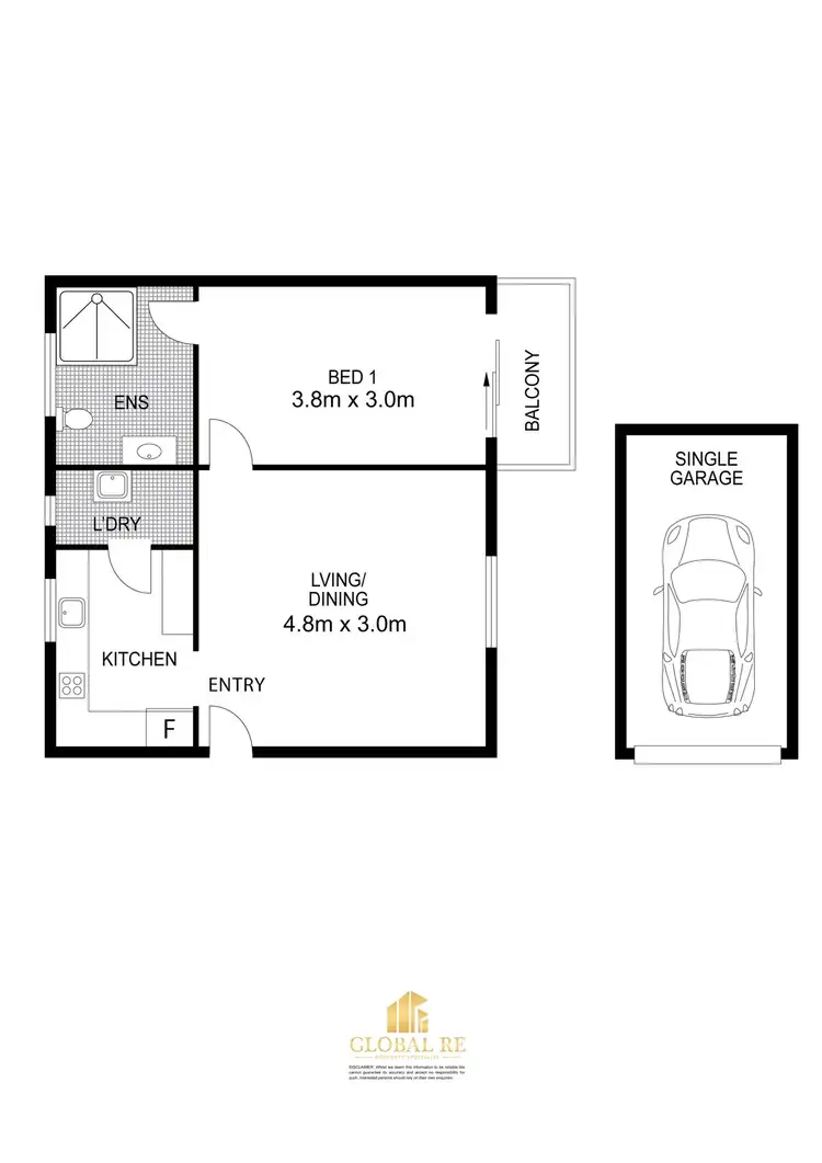 Floorplan of Homely unit listing, 3/5 Drummond Street, Warwick Farm NSW 2170