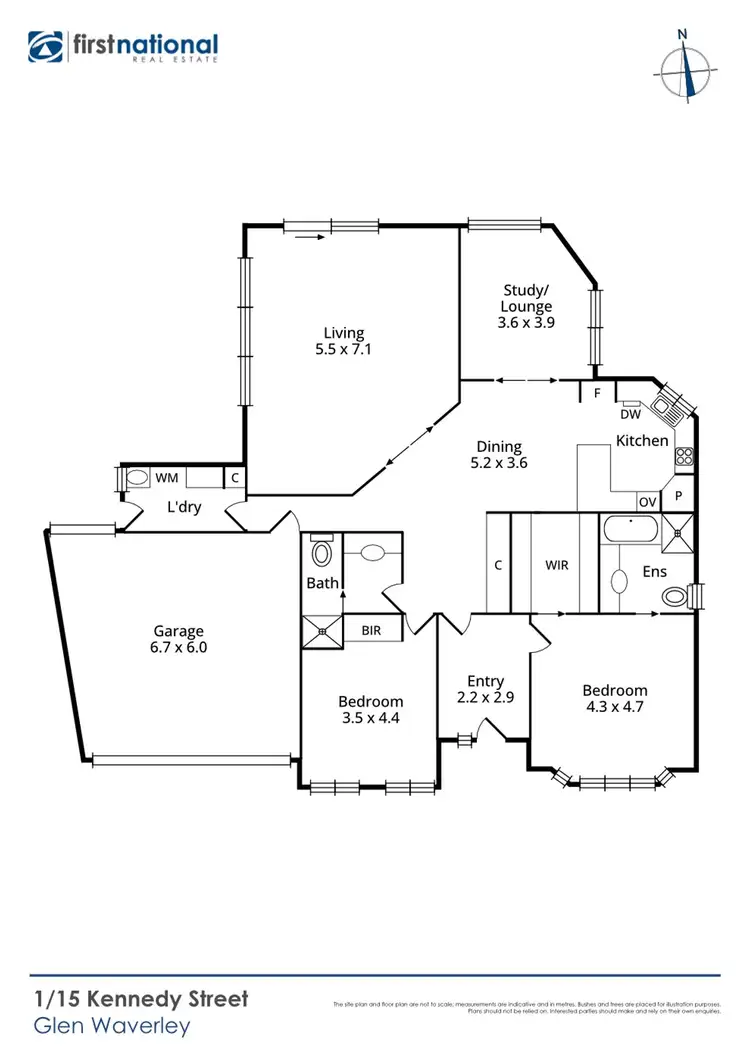 Floorplan of Homely unit listing, 1/15 Kennedy Street, Glen Waverley VIC 3150