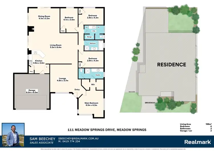 Floorplan of Homely house listing, 111 Meadow Springs Drive, Meadow Springs WA 6210