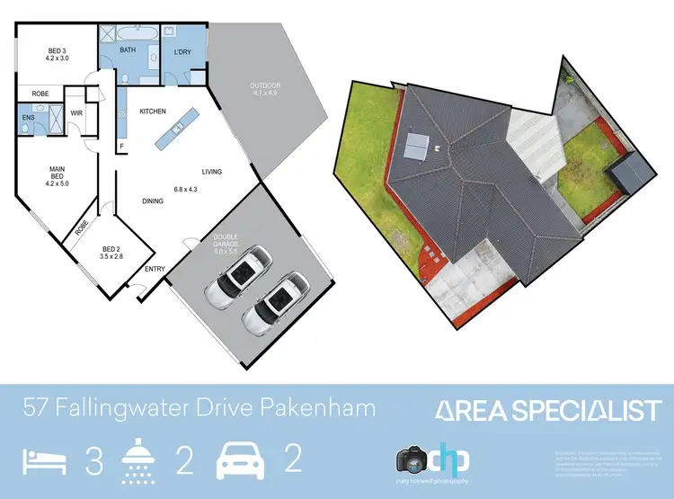 Floorplan of Homely house listing, 57 Fallingwater Drive, Pakenham VIC 3810