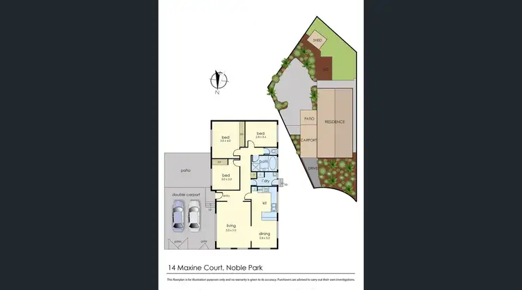 Floorplan of Homely house listing, 14 Maxine Court, Noble Park VIC 3174