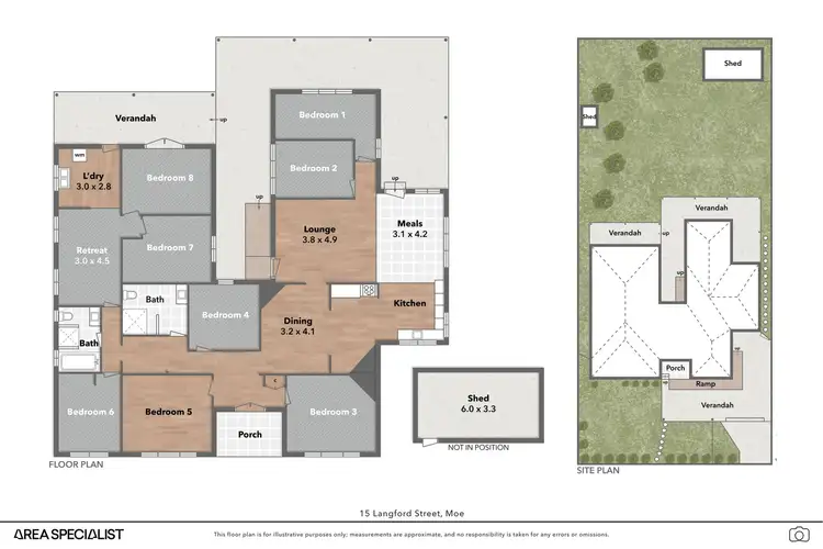 Floorplan of Homely house listing, 15 Langford Street, Moe VIC 3825