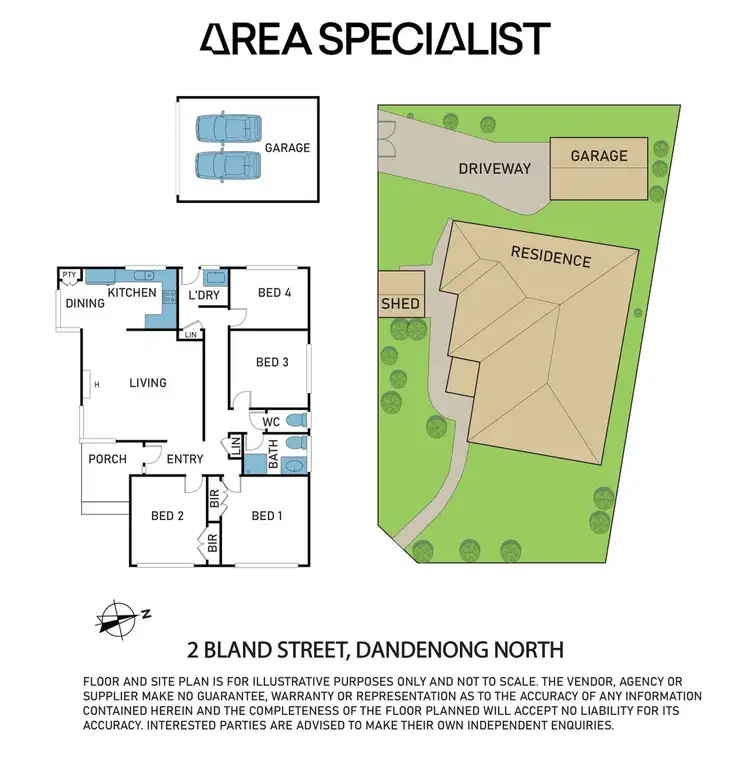 Floorplan of Homely house listing, 2 Bland Street, Dandenong North VIC 3175