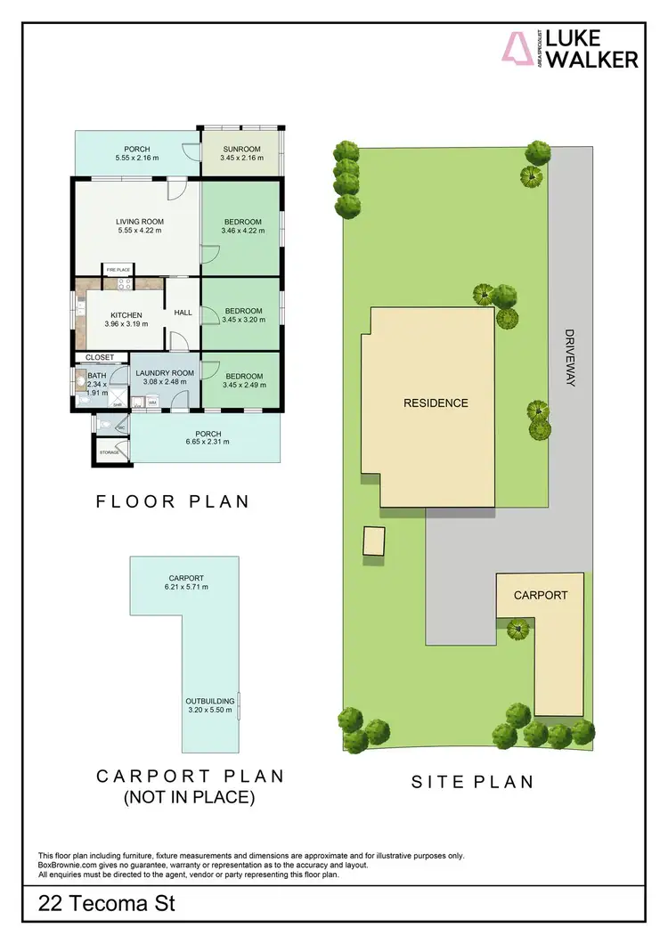 Floorplan of Homely house listing, 22 Tecoma Street, Red Cliffs VIC 3496