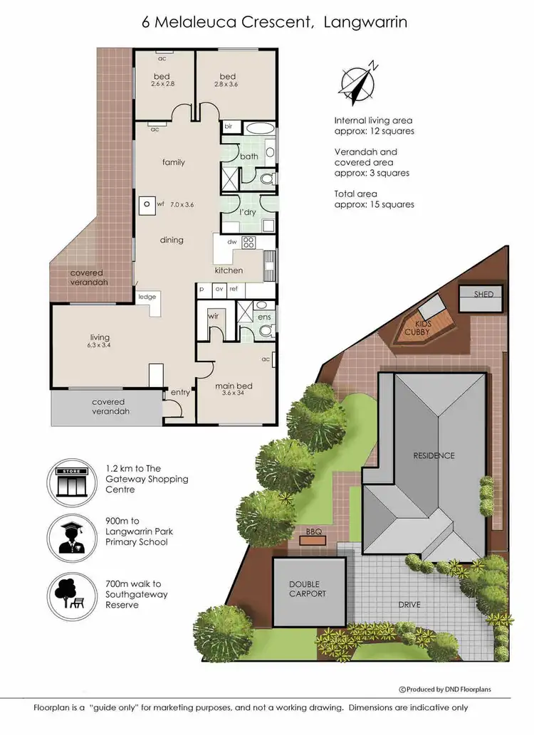Floorplan of Homely house listing, 6 Melaleuca Crescent, Langwarrin VIC 3910
