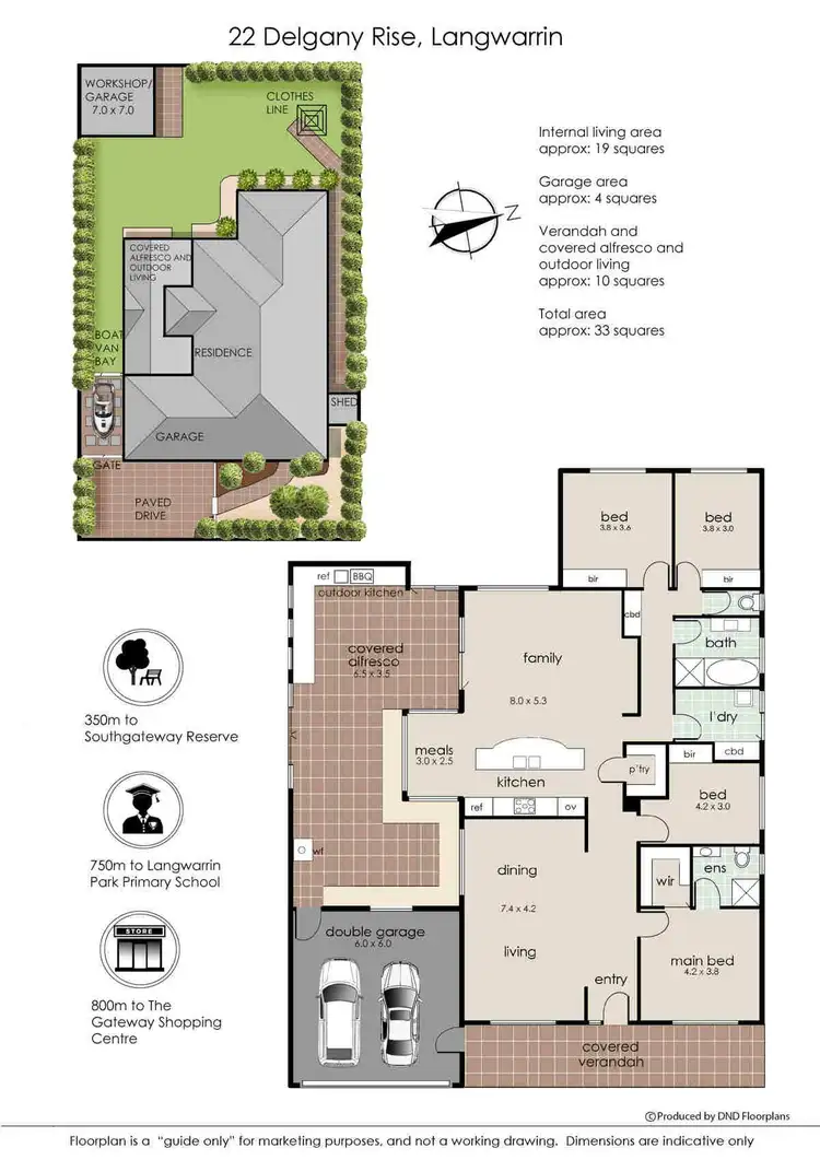 Floorplan of Homely house listing, 22 Delgany Rise, Langwarrin VIC 3910