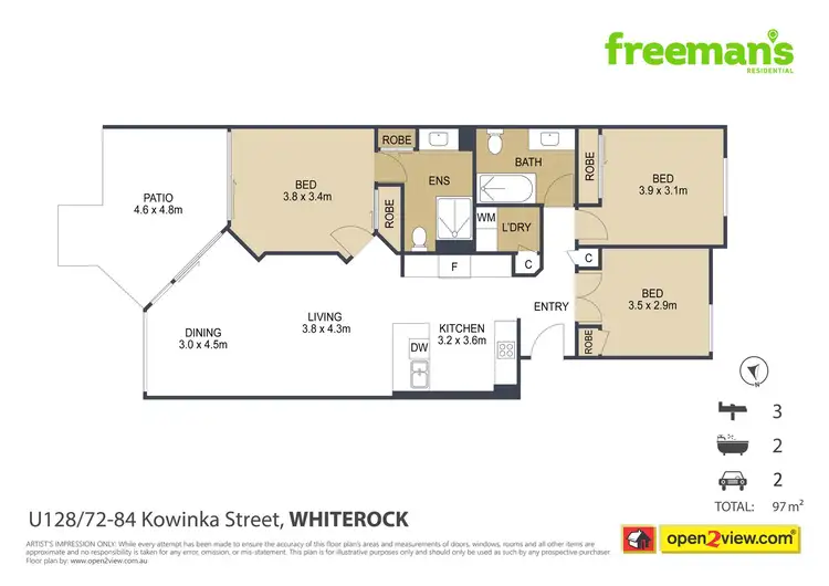 Floorplan of Homely apartment listing, 128/72-84 Kowinka Street, White Rock QLD 4868
