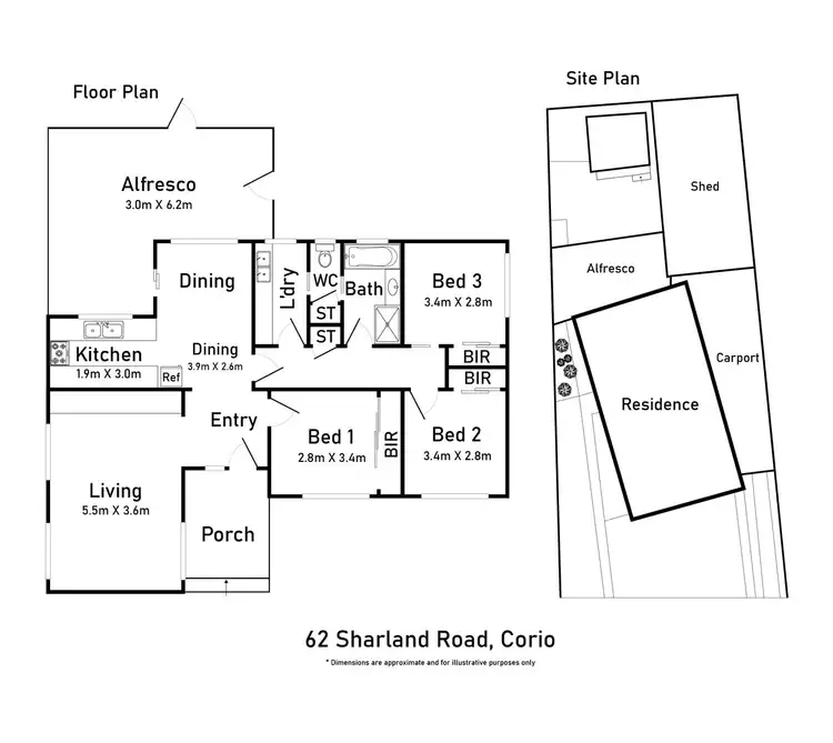 Floorplan of Homely house listing, 62 Sharland Road, Corio VIC 3214