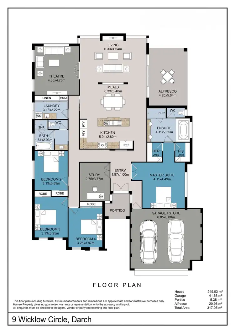 Floorplan of Homely house listing, 9 Wicklow Circle, Darch WA 6065