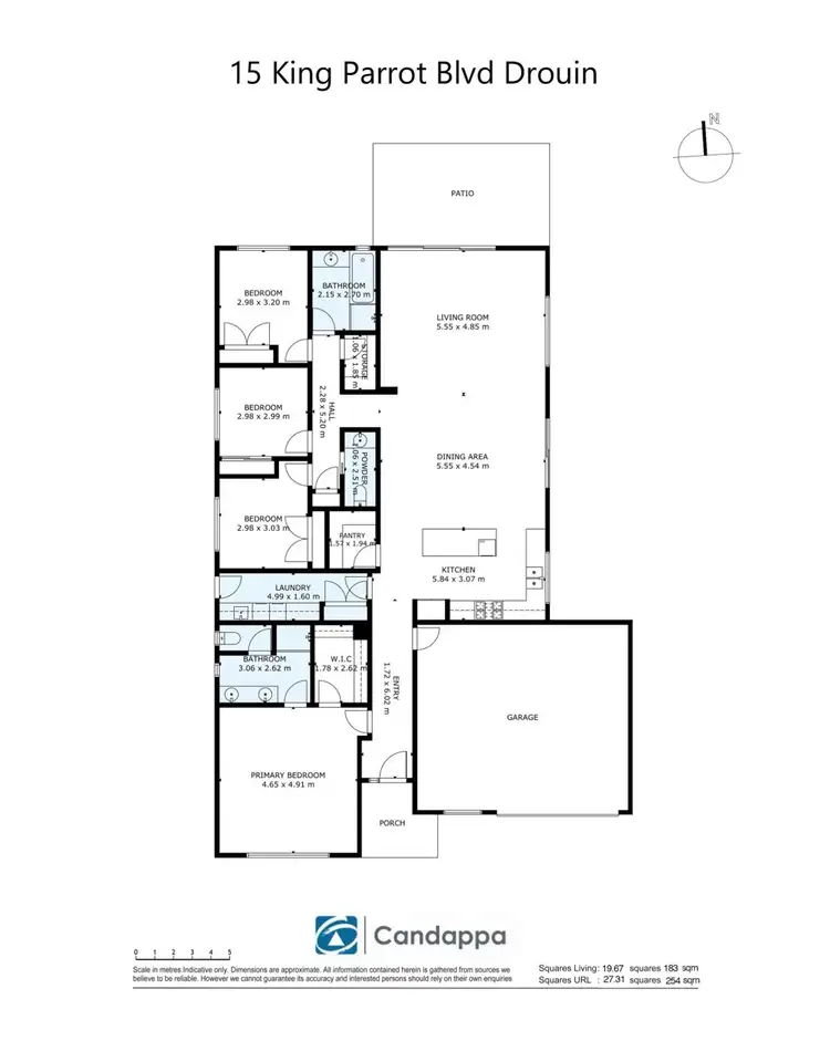 Floorplan of Homely house listing, 15 King Parrot Boulevard, Drouin VIC 3818