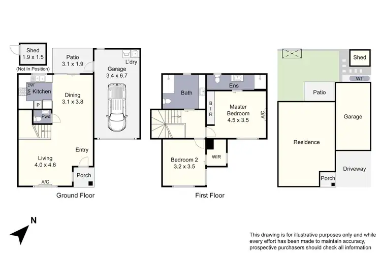 Floorplan of Homely townhouse listing, 3/37 Lightwood Road, Springvale VIC 3171