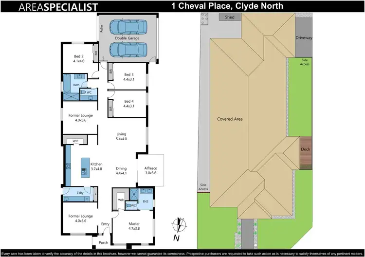 Floorplan of Homely house listing, 1 Cheval Place, Clyde North VIC 3978