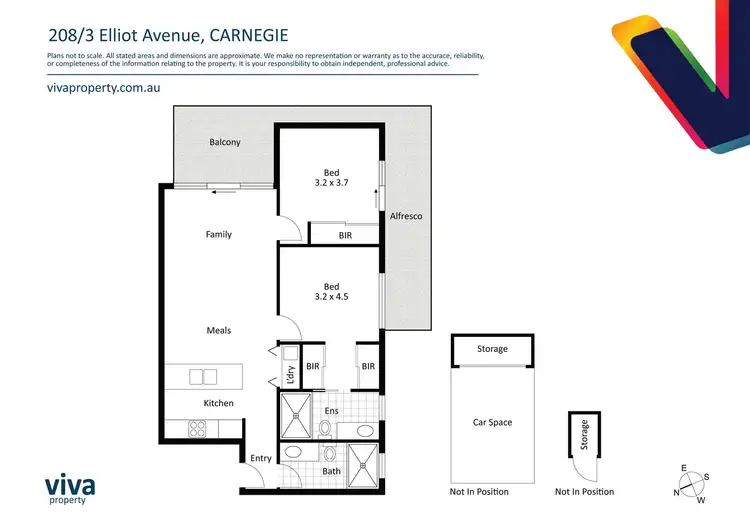 Floorplan of Homely apartment listing, 208/3 Elliott Avenue, Carnegie VIC 3163