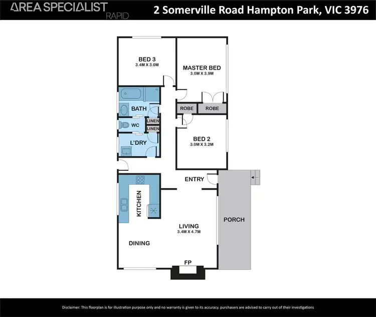 Floorplan of Homely house listing, 2 Somerville Road, Hampton Park VIC 3976