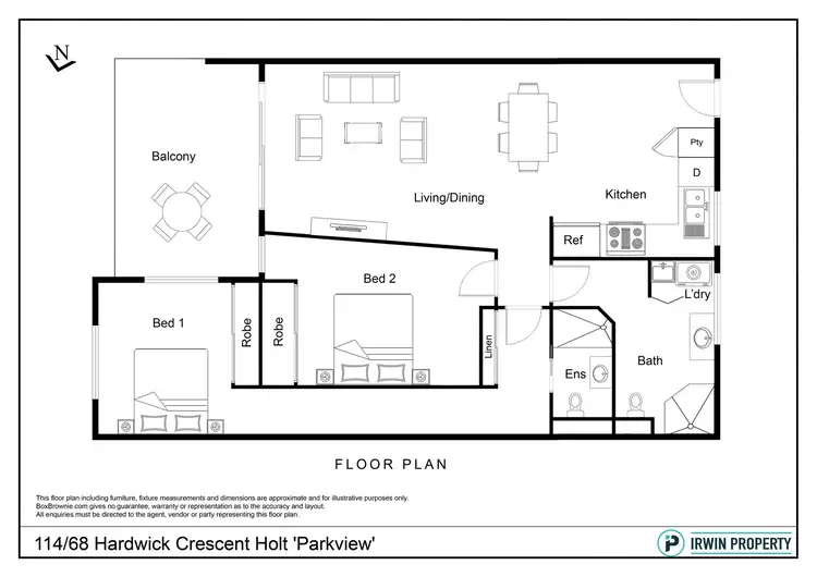 Floorplan of Homely apartment listing, 114/68 Hardwick Crescent, Holt ACT 2615