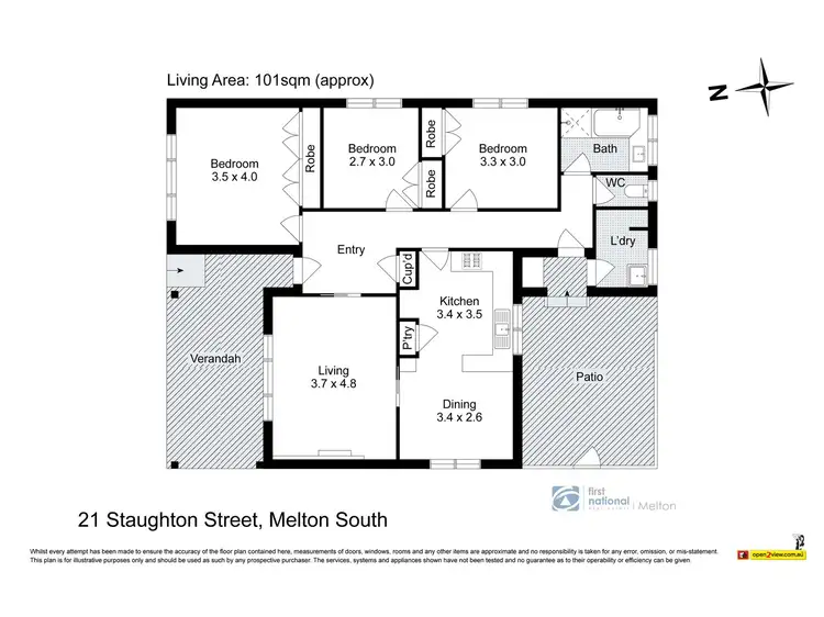 Floorplan of Homely house listing, 21 Staughton Street, Melton South VIC 3338