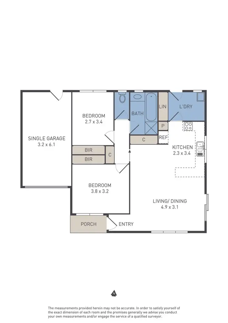 Floorplan of Homely unit listing, 2/7 Wilkinson Street, Hoppers Crossing VIC 3029