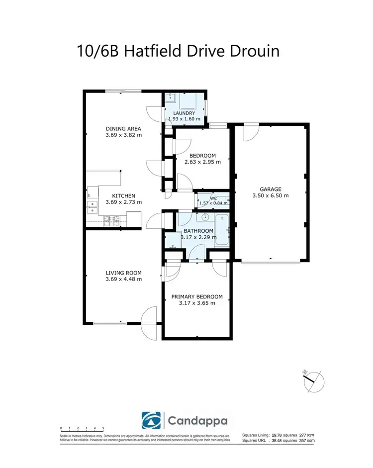 Floorplan of Homely unit listing, 10/6B Hatfield Drive, Drouin VIC 3818