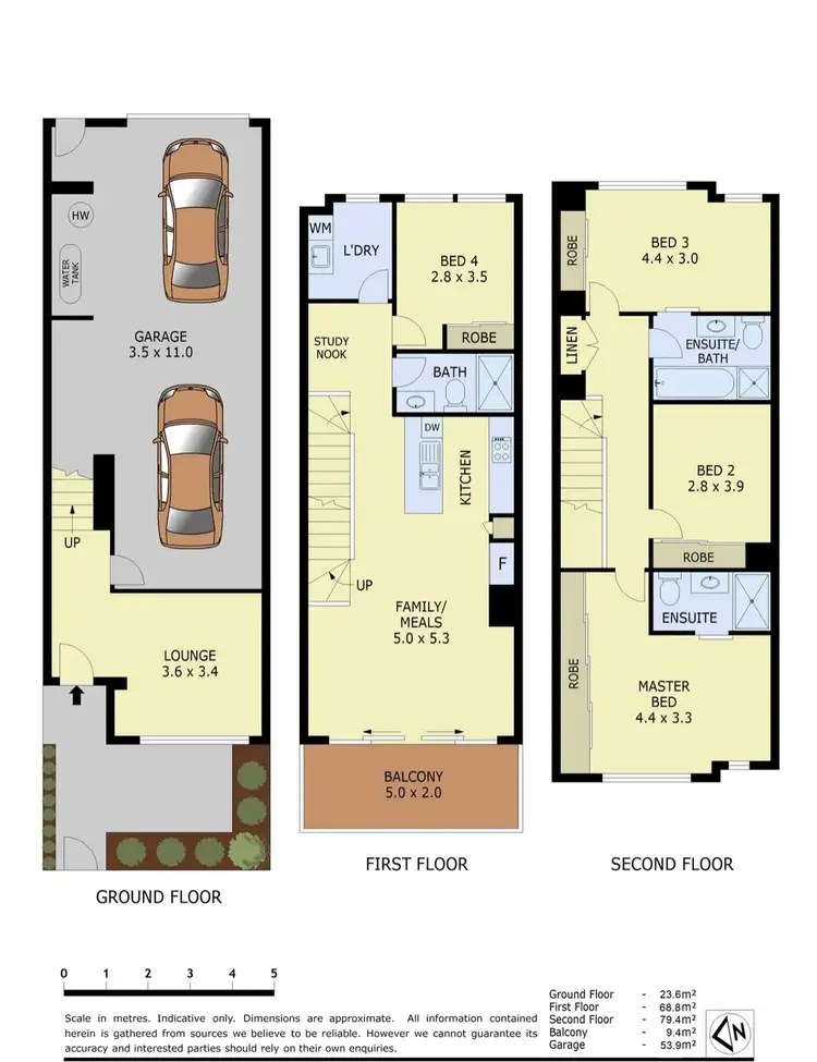 Floorplan of Homely townhouse listing, 48 Quarter Circuit, Springvale VIC 3171