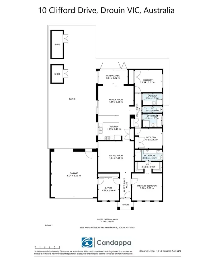 Floorplan of Homely house listing, 10 Clifford Drive, Drouin VIC 3818