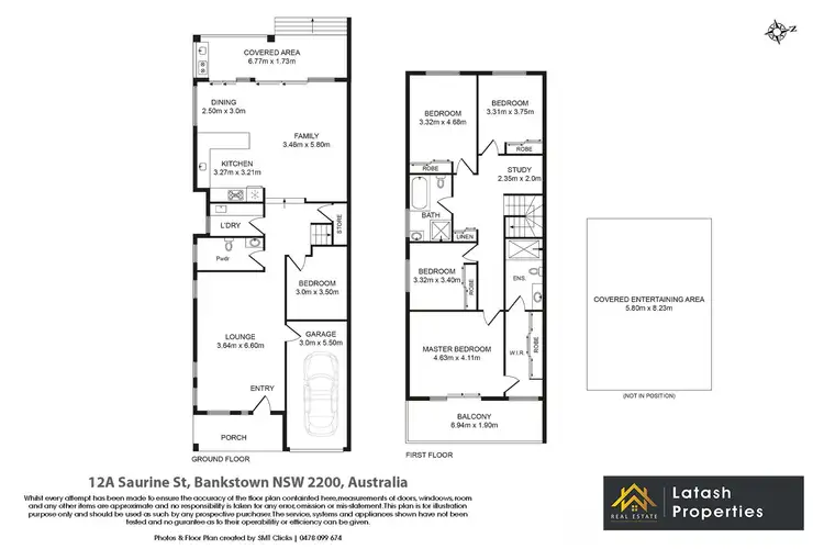 Floorplan of Homely semi-detached listing, 12A Saurine Street, Bankstown NSW 2200