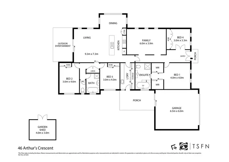 Floorplan of Homely house listing, 46 Arthurs Crescent, Strathfieldsaye VIC 3551