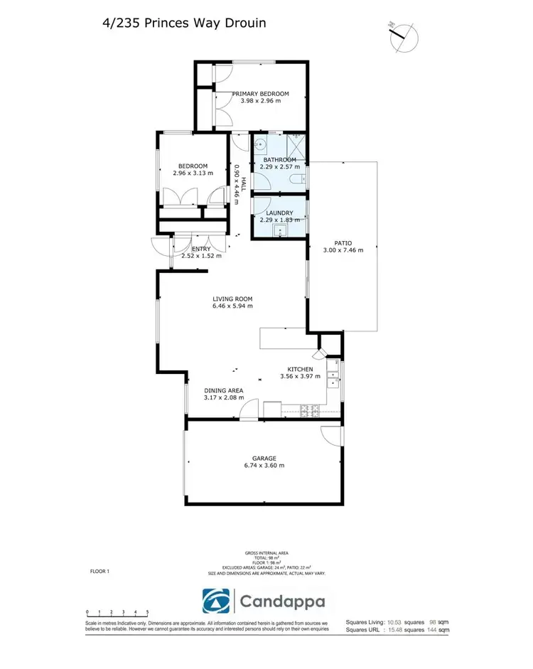 Floorplan of Homely unit listing, 4/235 Princes Way, Drouin VIC 3818