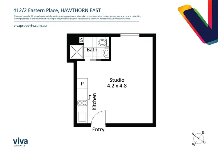 Floorplan of Homely apartment listing, 412/2 Eastern Place, Hawthorn East VIC 3123