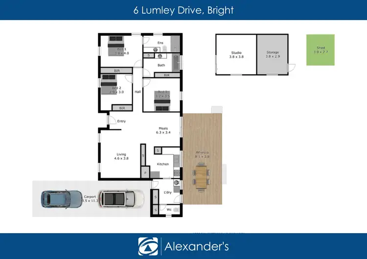 Floorplan of Homely house listing, 6 Lumley Drive, Bright VIC 3741