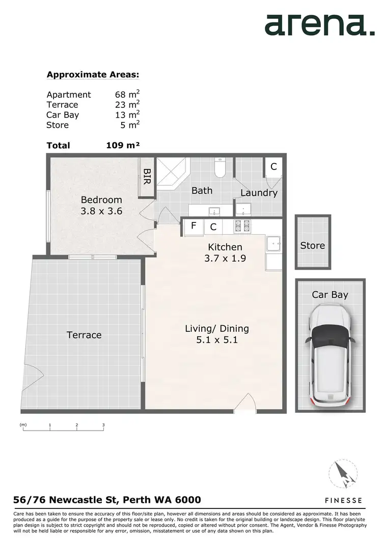 Floorplan of Homely apartment listing, 56/76 Newcastle St, Perth WA 6000