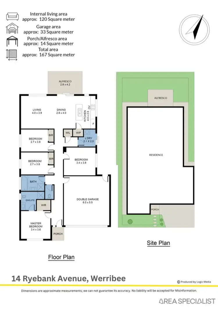 Floorplan of Homely house listing, 14 Ryebank Avenue, Werribee VIC 3030