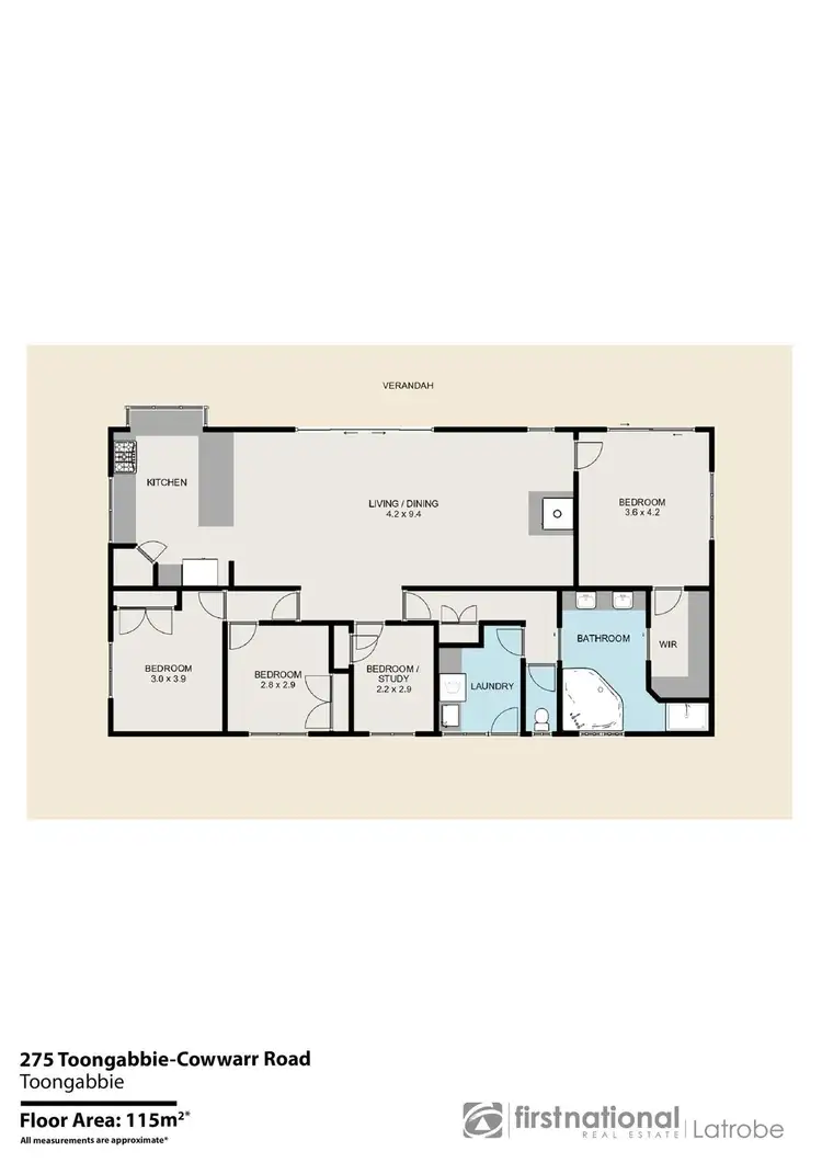 Floorplan of Homely rural property listing, 275 Toongabbie-Cowwarr Road, Toongabbie VIC 3856