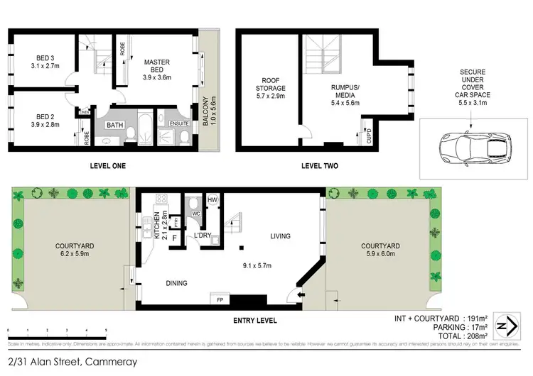 Floorplan of Homely townhouse listing, 2/31-33 Alan Street, Cammeray NSW 2062