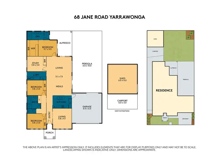 Floorplan of Homely house listing, 68 Jane Road, Yarrawonga VIC 3730