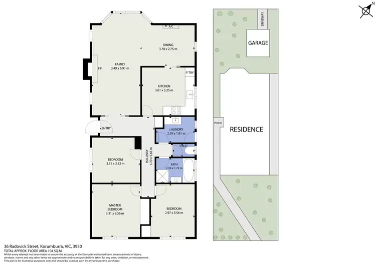 Floorplan of Homely house listing, 36 Radovick Street, Korumburra VIC 3950