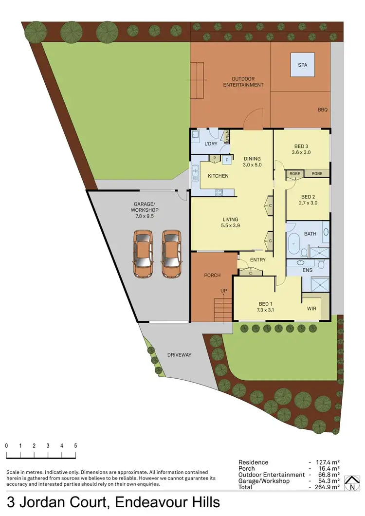 Floorplan of Homely house listing, 3 Jordan Court, Endeavour Hills VIC 3802