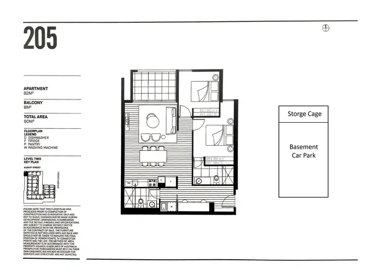 Floorplan of Homely apartment listing, 205/92-96 Albert Street, Brunswick East VIC 3057
