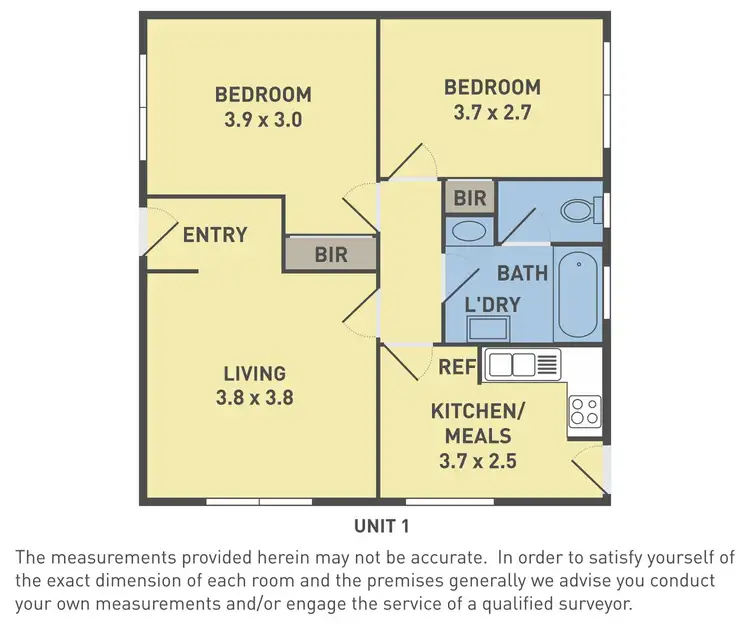 Floorplan of Homely unit listing, 1/12 NORMA STREET, Sunshine VIC 3020
