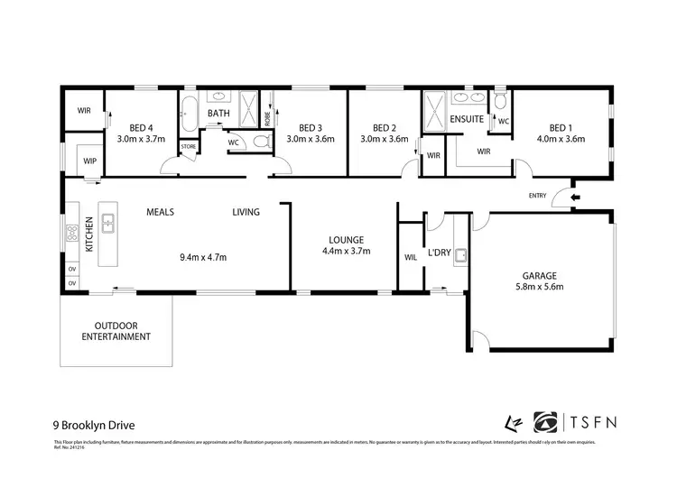 Floorplan of Homely house listing, 9 Brooklands Drive, Jackass Flat VIC 3556