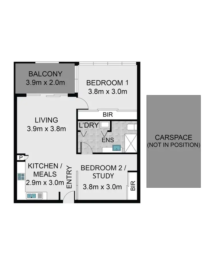 Floorplan of Homely apartment listing, 102/2 La Scala Avenue, Maribyrnong VIC 3032