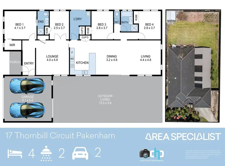Floorplan of Homely house listing, 17 Thornbill Circuit, Pakenham VIC 3810