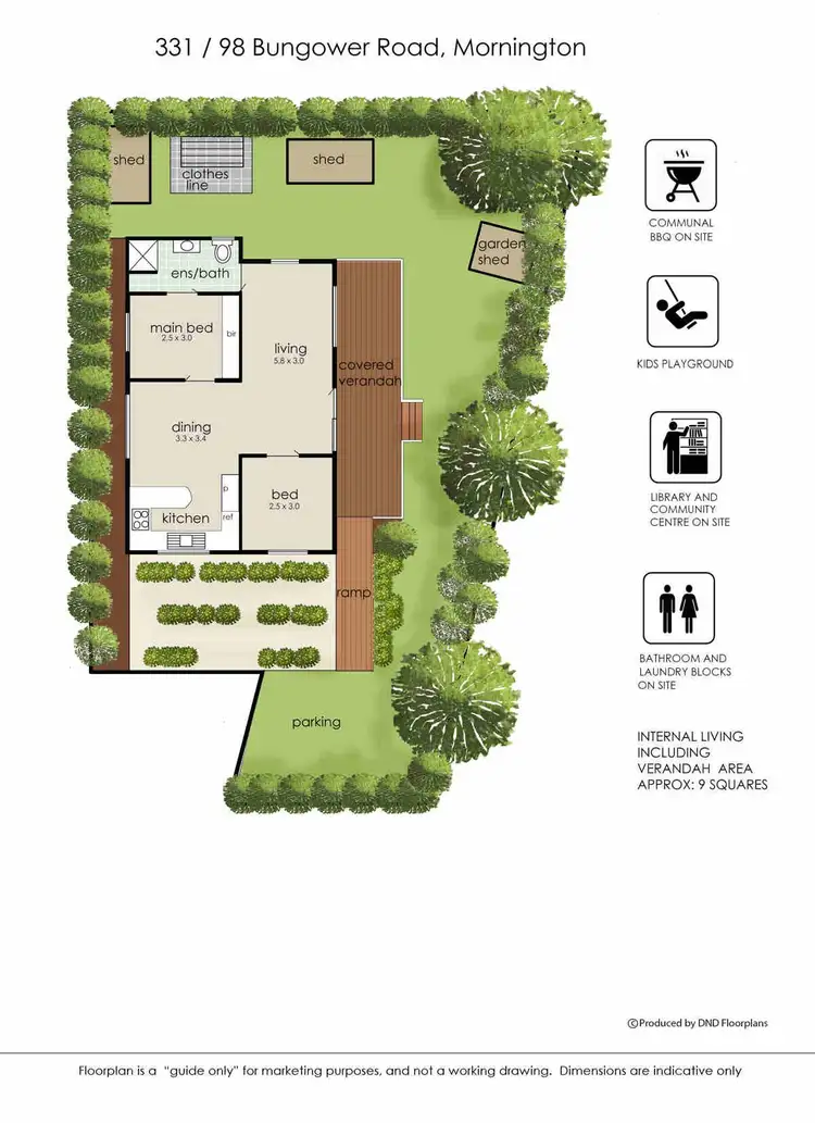 Floorplan of Homely retirement listing, 331/98 Bungower Road, Mornington VIC 3931