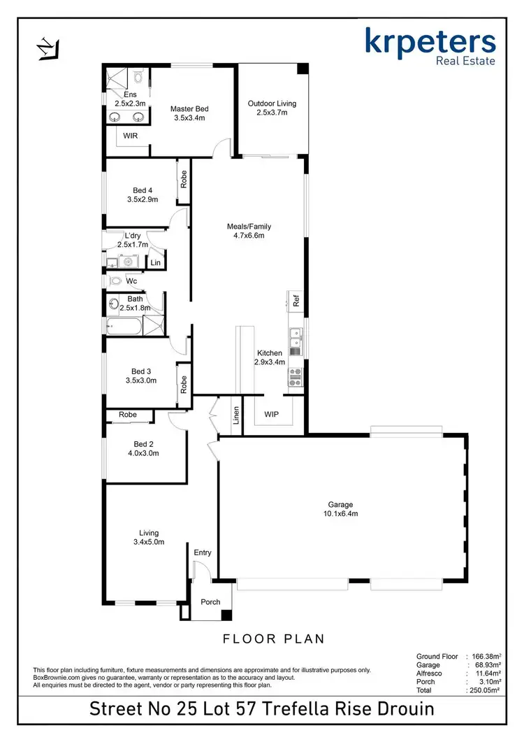 Floorplan of Homely house listing, Lot 57 #25 Trefella Rise, Drouin VIC 3818